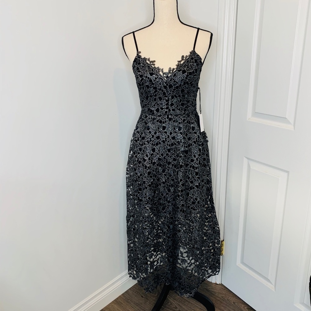 Astra Lace Party midi dress